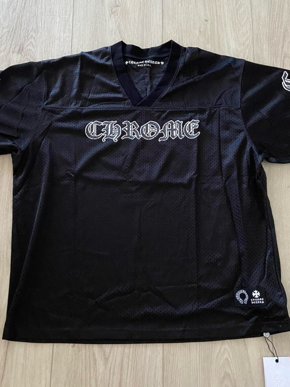 Black Long-Sleeve Chrome Hearts Jersey